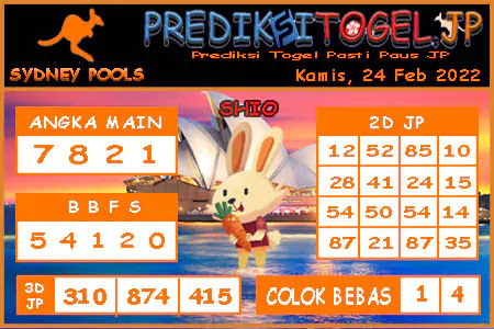 Prediksi Togel Sidney JP Kamis 24 Februari 2022