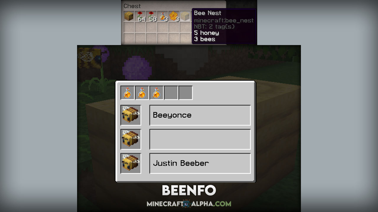Beenfo Mod 1.18, 1.17.1, 1.16.5 (Beekeeping, Honey, Hive, Honeycomb)
