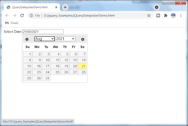 jQuery Datepicker