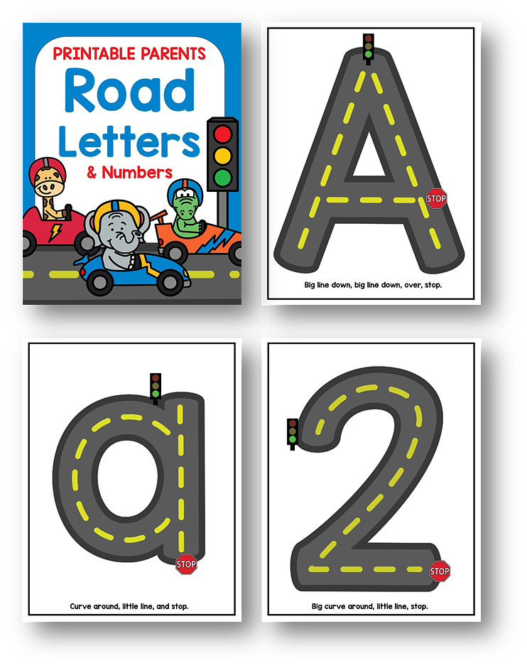 Road letters and numbers