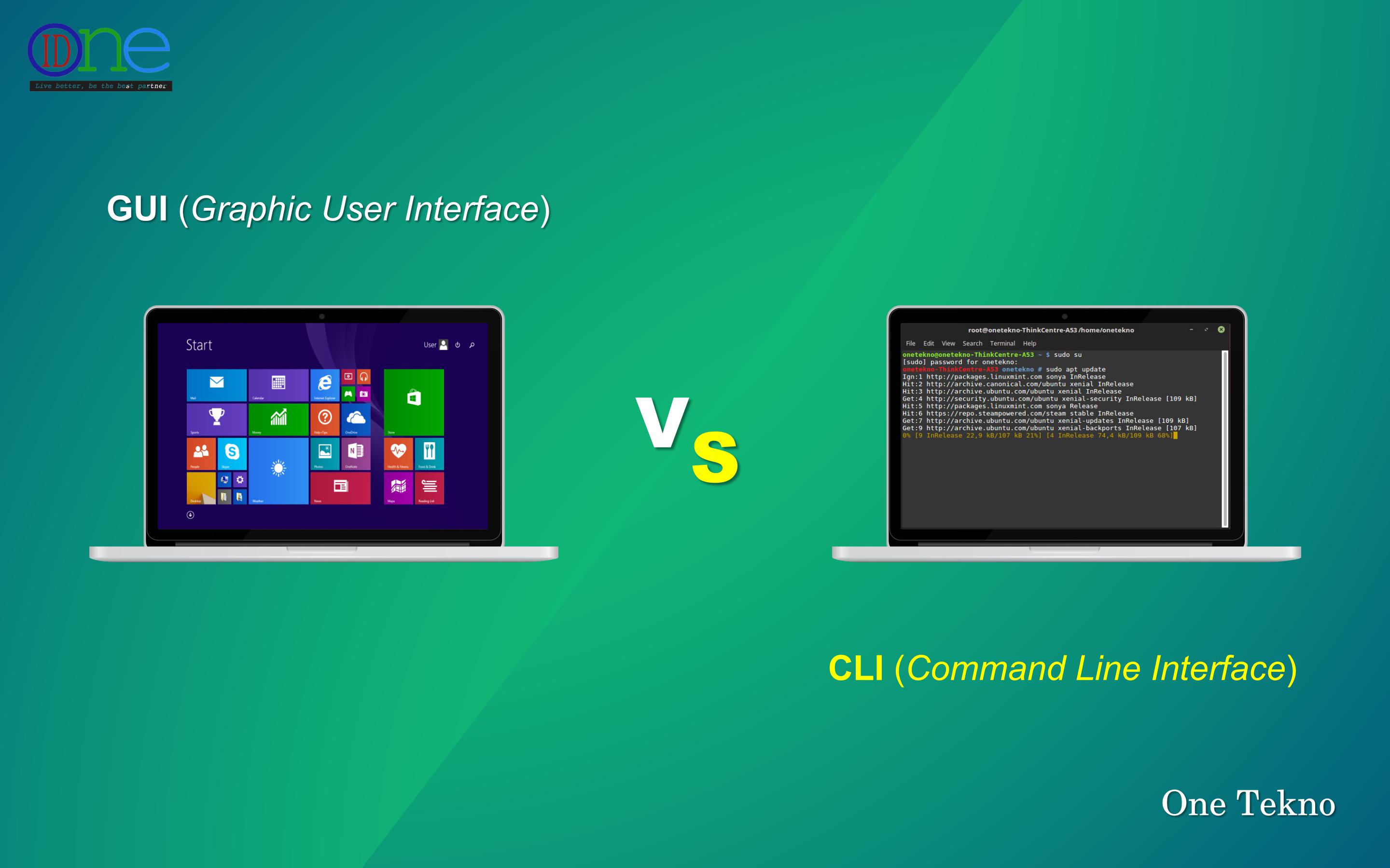 Gambar Thumbnail/Featured Postingan: Perbedaan GUI dan CLI