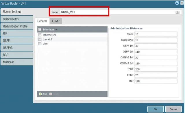 Panorama Virtual router