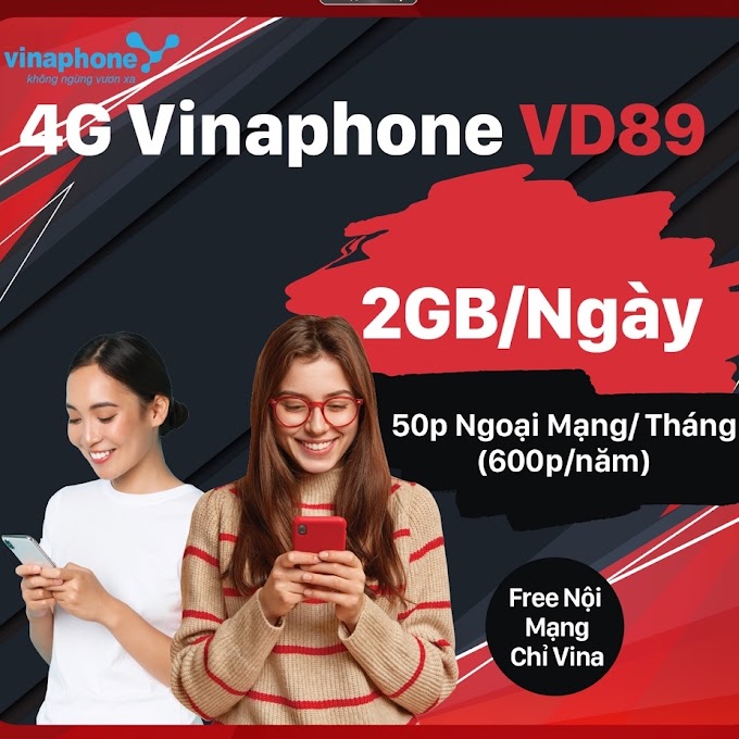 [ simdulich.quocte ] Sim 4G Vinaphone VD89 MIỄN PHÍ 12 Tháng Nghe Gọi, Lướt Web Thả Ga Không Lo Data