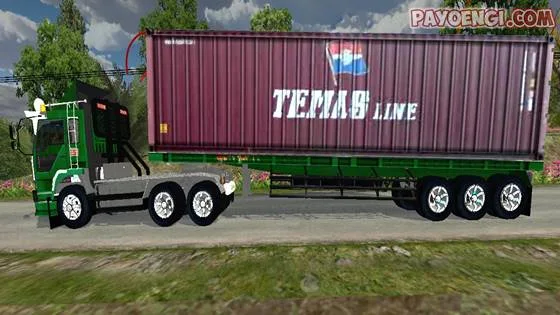 mod truck fuso trailer kontainer 40ft