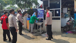 Polsek Sukagumiwang Polres Indramayu Polda Jabar Melakukan Pengawasan Prokes di Posko Terpadu PPKM Level 3 