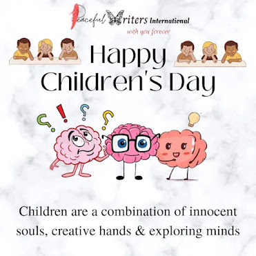 Happy Children's day quotes - Children are a combination of innocent souls, creative hands, and exploring minds by Peaceful Writers International miraquill club