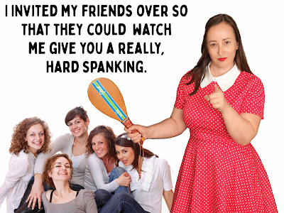 spanking witnessed by females