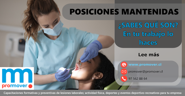 Posiciones mantenidas, Lesiones laborales, estrés físico, dolor de espalda, dolor de cuello