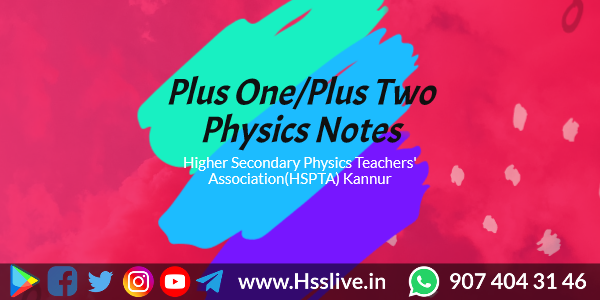 Plus One/Plus Two Physics Study Notes by HSPTA Kannur