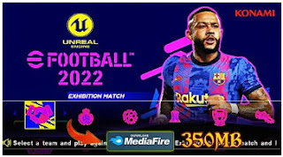 Download Game PPSSPP PES 2022 eFootball English Version New Graphics Evolution & Update Face And Hair 4K