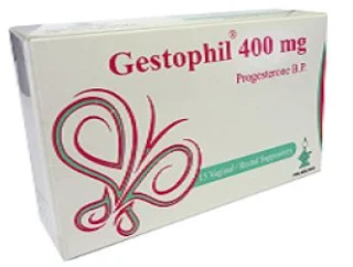 Gestophil 400 mg تحاميل مهبلية