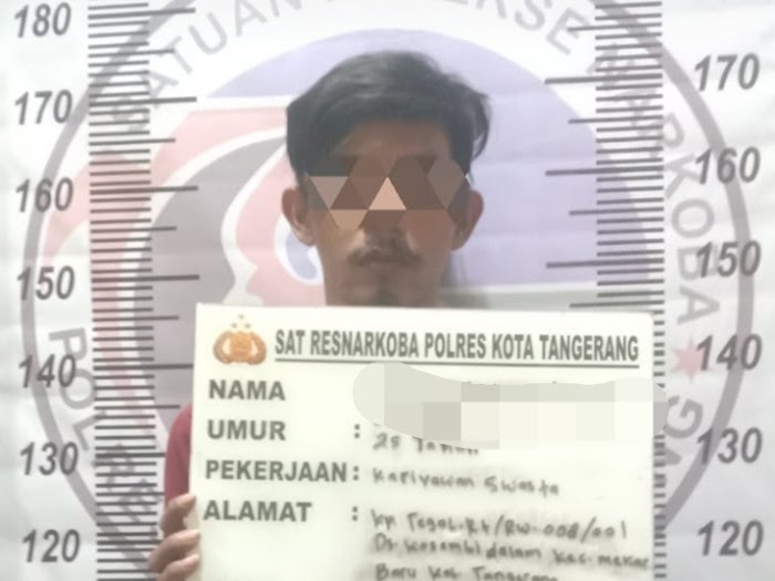 Bawa Narkoba Sabu, Seorang Warga Kosambi Dalam Ditangkap di Pejamuran Kronjo