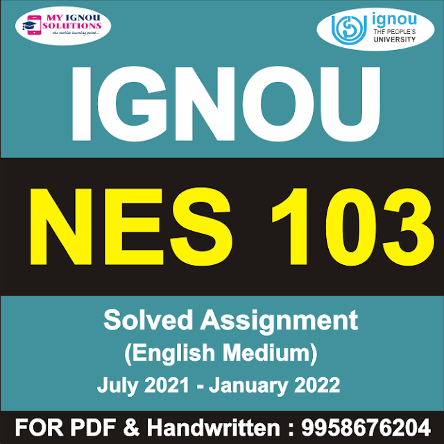 NES 103 Solved Assignment 2021-22