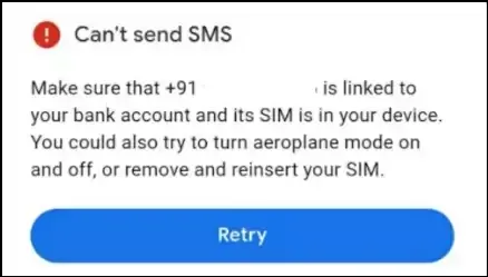 How To Fix Can't Send SMS Problem Solved Gpay | Google Pay | TEZ in Android