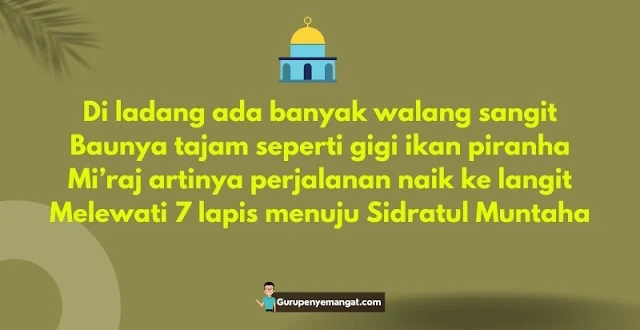 Pantun untuk Menyambut Isra’ Mi’raj Nabi Muhammad SAW