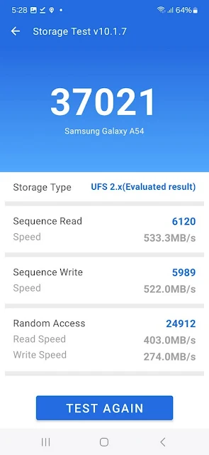 AnTuTu ベンチマーク Samsung Exynos 1380 5G を搭載した Samsung Galaxy A54 5G、どれくらい速いですか?