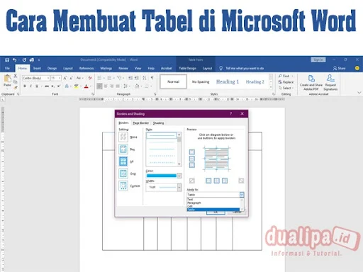 Cara Membuat Tabel di Microsoft Word