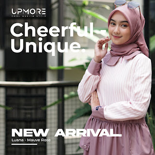 Koleksi Gamis Over All Modern Terbaru Upmore Luana