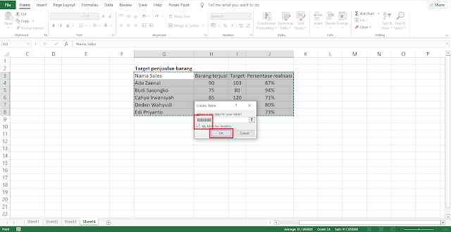 Cara Membuat Tabel di Microsoft Excel dengan Cepat