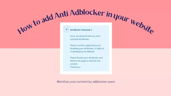 How To Add Anti-adblocker In Website