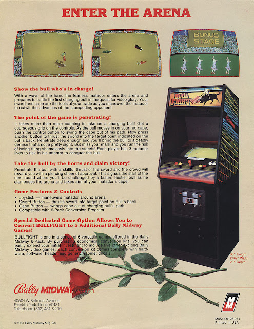 Flyer original Arcade Bull Fight