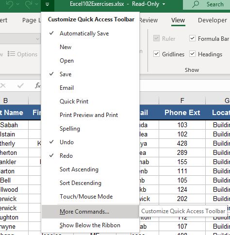 تجميد متزامن للصفوف والأعمدة في Excel