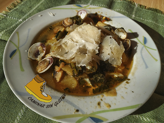 BACALAO GUISADO CON LASCAS DE QUESO RONCAL