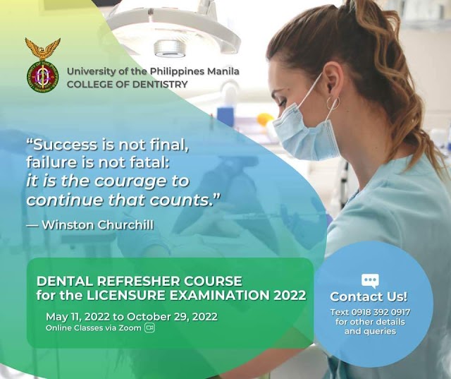 UPCD DENTAL REFRESHER COURSE for the LICENSURE EXAMINATION 2022 