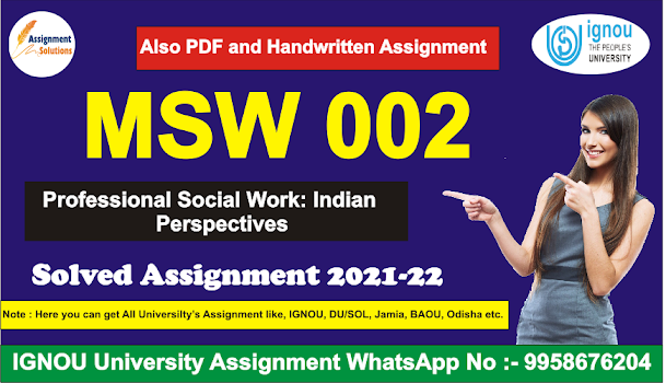 msw 002 solved assignment; msw-002 question paper in hindi; mswe-002 question paper; ignoumsw question paper 2020; msw-004 question paper; msw-005 question paper; msw-003 question paper