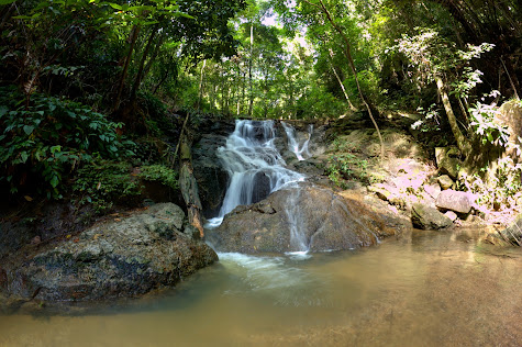 Beautiful waterfall in phuket