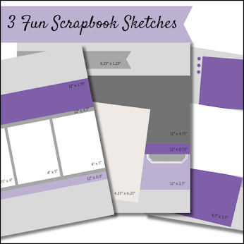 Free 3 Scrapbook Sketches