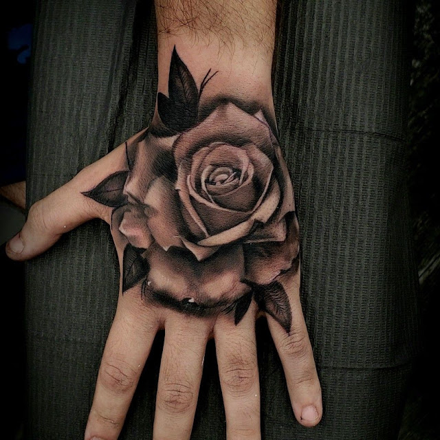 Hand Tattoos For Men Rose