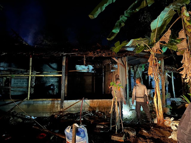 Rumah Milik Anggota Polri Ludes Terbakar, Kerugian Ratusan Juta Rupiah