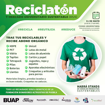 La BUAP realizará el Reciclatón 2023