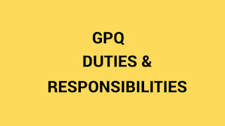 GPQ Duties and Responsibilities