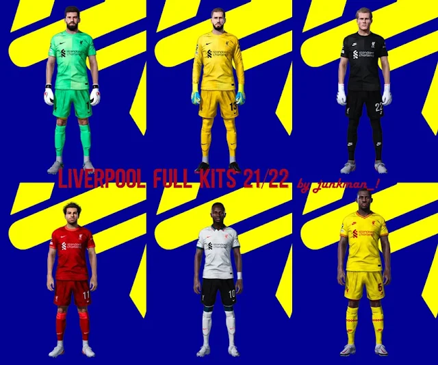 Liverpool Full Kits 21-22 ( Sider ) For eFootball PES 2021