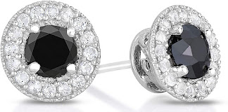 Black Diamond Stud Unisex Earrings