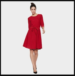 Polkadot Knit Dress baju natal wanita keren 2021 - kanalmu