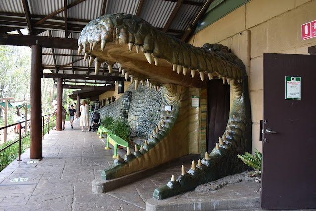 BIG Crocodile Sculpture at the Australian Reptile Park in Somersby, NSW