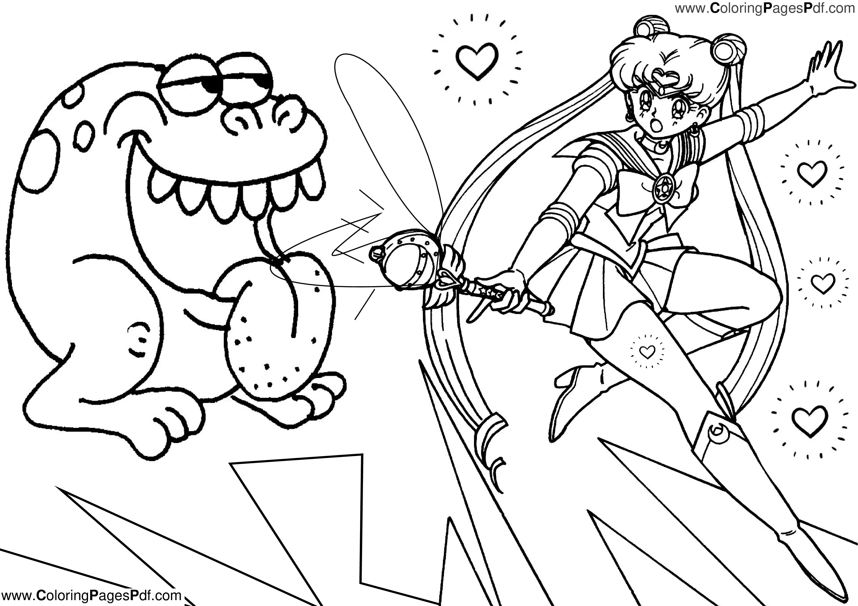 Sailor moon crystal coloring pages