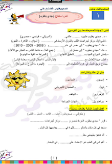 بنك أسئلة اللغة العربية الصف الرابع الابتدائى الترم الأول سلسلة ببساطة