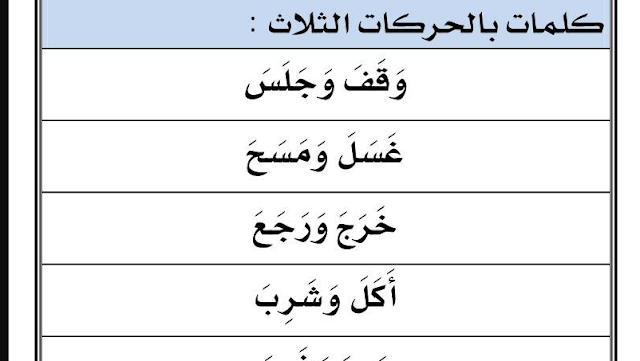 جمل عربي للصف الأول