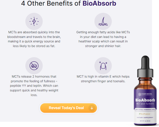 Science Natural Supplements BioAbsorb MCT and Turmeric