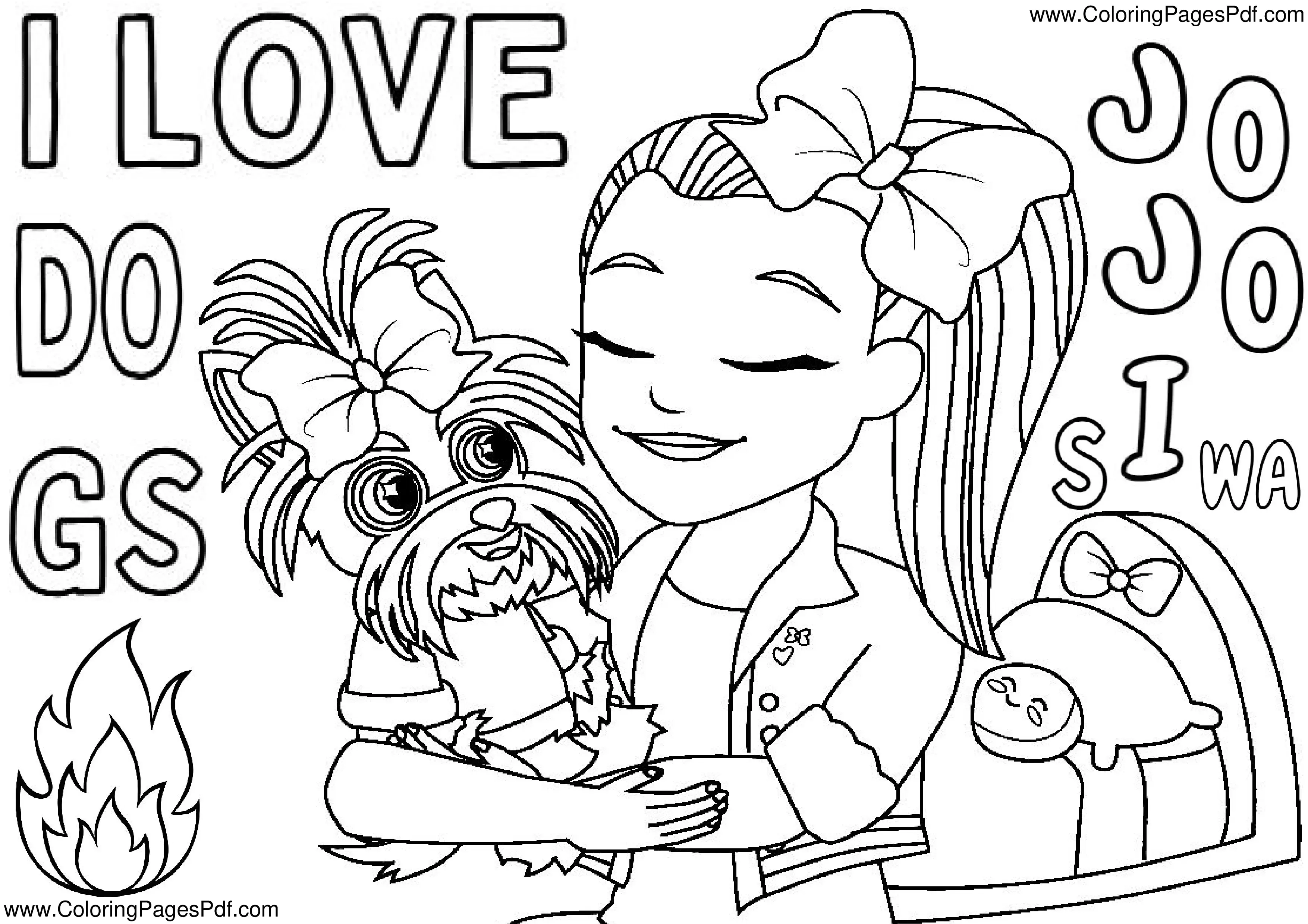 Jojo siwa coloring pages for adults