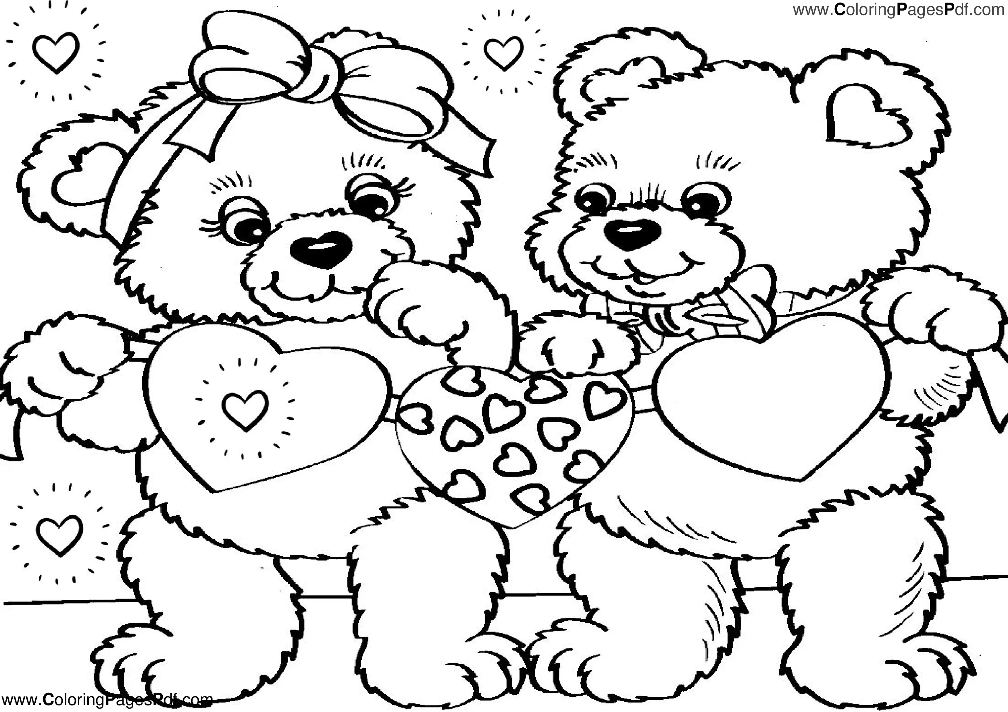 Teddy bear coloring pages printable