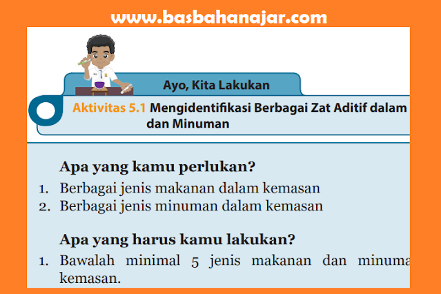 Aktivitas 5.1 Mengidentifikasi Berbagai Zat Aditif dalam Makanan dan Minuman