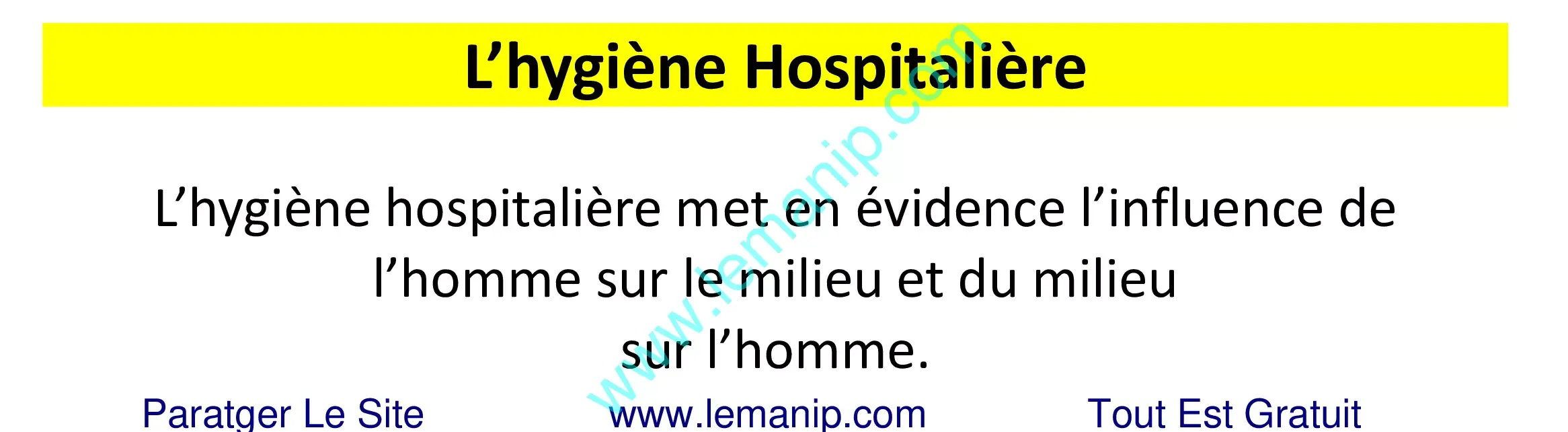 L’hygiène Hospitalière