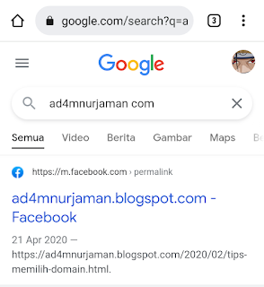 Tips agar blog kita ada di pencarian google