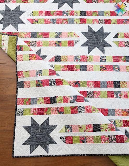 Star Trails quilt pattern by Andy Knowlton of A Bright Corner - Jelly Roll or fat quarter pattern in two sizes