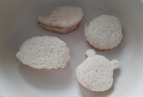 Cloud, bear, stitch, and circle shaped bread